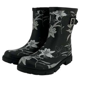 Chooka | Women's Rubber Boots | Black | Floral | Various Sizes